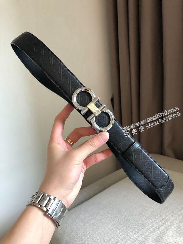 菲拉格慕男士皮帶 Ferragamo雙面用精品鋼扣牛皮腰帶  jjp1237